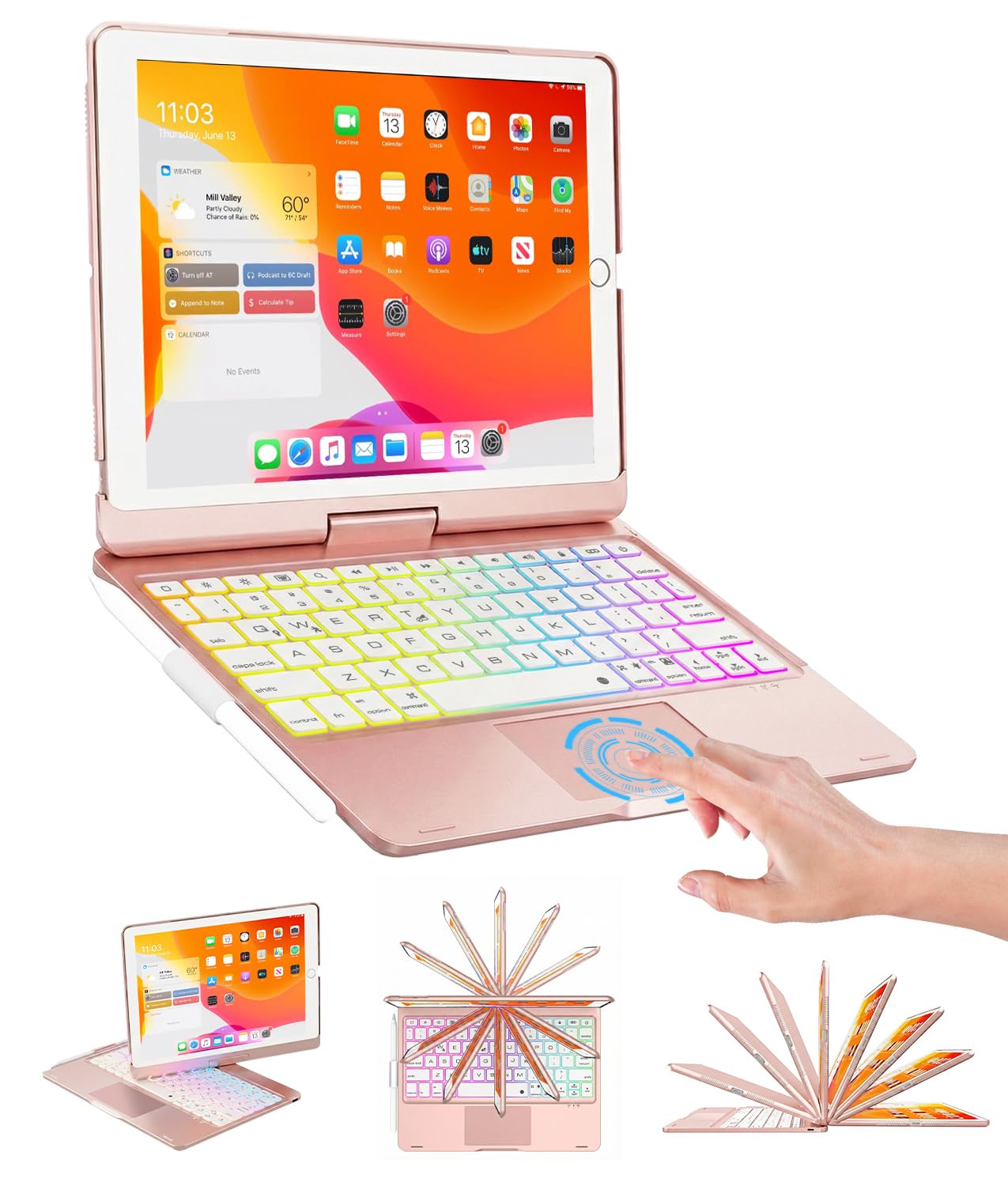 Amazon.com: BABG iPad 9th Generation Case with Keyboard,360